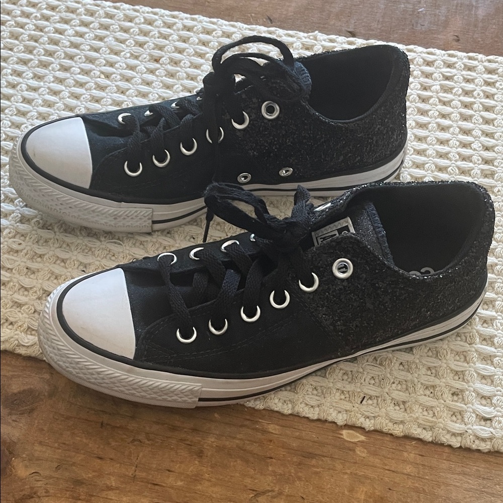 Converse Women's Black/Sequence and White Sneakers